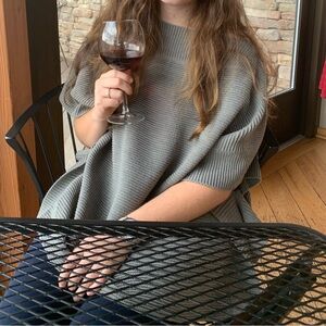 LOFT Elegant Gray Women's Poncho